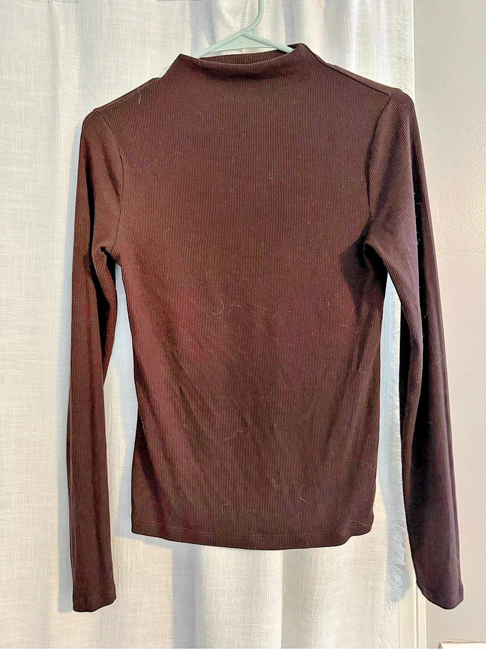 Abercrombie & Fitch A&F Essentials Ribbed Turtleneck Brown Small Like New